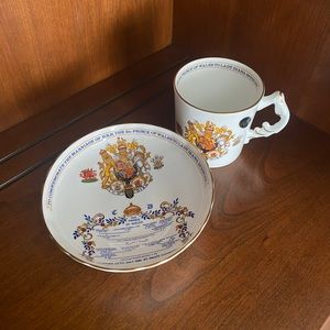 Aynsley 1981 Royal Wedding Commemorative dish&mug